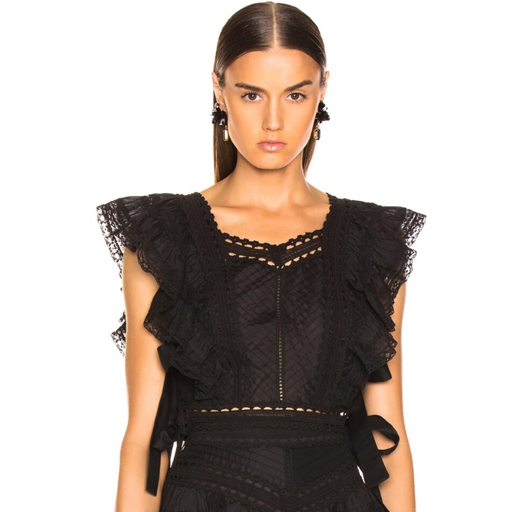 Zimmermann Juniper Pintuck Bodice Top